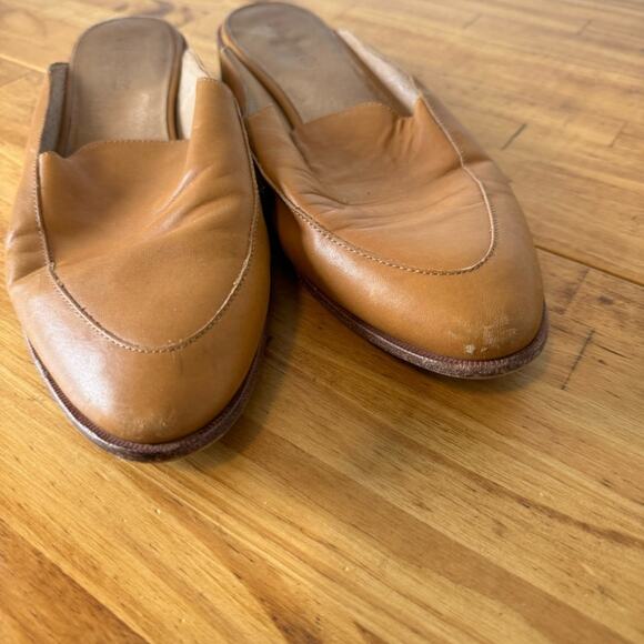 Madewell The Frances Tan Brown Leather Slip On Loafers Flats Size 11 - Picture 3 of 7